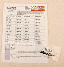 Load image into Gallery viewer, Flying Geese "BLOC LOC" Ruler with Squaring-Up Groove 2.5" x 4.5" (2" x 4" finished)