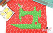 Load image into Gallery viewer, Mini Quilt BLOCK Kit, Farm Girl Vintage Featherweight 1-Block Wallhanging - Flock of Singers Pattern & Diecuts