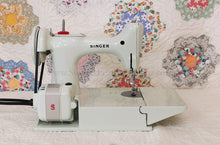 Load image into Gallery viewer, Singer Featherweight 221 Sewing Machine, WHITE FA205***