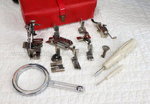 Load image into Gallery viewer, Singer Featherweight 222K Sewing Machine, RED "S" ER901***