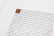 Load image into Gallery viewer, History Booklet, Singer Presidents (Vintage Original) - RARE