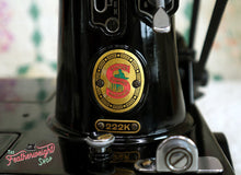 Load image into Gallery viewer, Singer Featherweight 222K Sewing Machine, RED "S" ER022***