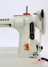 Load image into Gallery viewer, Singer Featherweight 221 Sewing Machine, WHITE EV986***