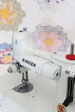 Load image into Gallery viewer, Singer Featherweight 221 Sewing Machine, WHITE EV893***