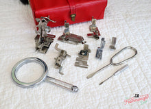 Load image into Gallery viewer, Singer Featherweight 222K Sewing Machine, RED "S" EP759***