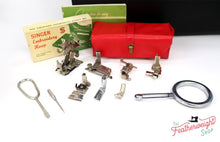 Load image into Gallery viewer, Singer Featherweight 222K Sewing Machine EL6858** - Fully Restored in Tiffany Blue