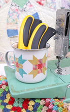 Load image into Gallery viewer, Mug, Farm Girl Vintage Nine-Patch Enamel Tin Mug by Lori Holt of Bee in my Bonnet
