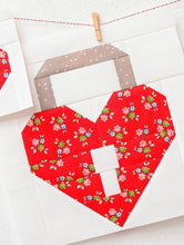 Load image into Gallery viewer, Pattern, Unlock My Heart Valentine Love Quilt Block by Ellis & Higgs (digital download)