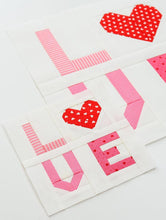 Load image into Gallery viewer, Pattern, LOVE Valentine Quilt Block by Ellis & Higgs (digital download)