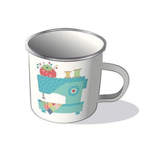 Load image into Gallery viewer, Mug, Vintage Happy 2 Sewing Machine Enamel Tin Mug by Lori Holt of Bee in my Bonnet