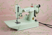 Load image into Gallery viewer, Singer Featherweight 221 Sewing Machine, WHITE EV989***
