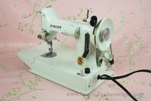 Load image into Gallery viewer, Singer Featherweight 221 Sewing Machine, WHITE EV989***
