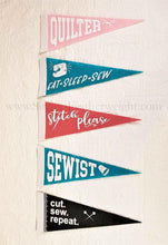 Load image into Gallery viewer, Felt Quilting / Sewing Pennants by Christopher Thompson (Set of 5 pennants)
