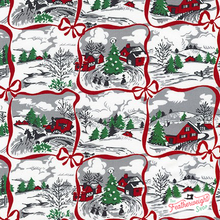 Load image into Gallery viewer, Fabric, COMING SOON - Yuletide Bells by Darlene Zimmerman for Robert Kaufman (REDWORK) -  FAT QUARTER BUNDLE
