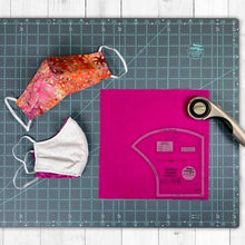 Load image into Gallery viewer, Cutting Ruler, CREATIVE GRIDS Face Mask Tamplate (with self-grips)
