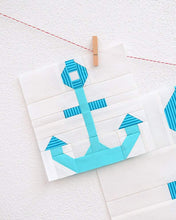 Load image into Gallery viewer, Pattern, Nautical Anchor Quilt Block by Ellis &amp; Higgs (digital download)
