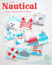 Load image into Gallery viewer, Pattern, Nautical Submarine Quilt Block by Ellis &amp; Higgs (digital download)
