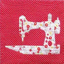 Load image into Gallery viewer, Mini Quilt BLOCK Kit, Featherweight Bluebirds 1-Block Wallhanging featuring Flock of Singers Pattern with Diecuts
