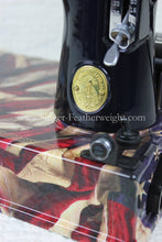 Load image into Gallery viewer, Singer Featherweight 221 Sewing Machine, PATRIOTIC One-Of-A-Kind Specialty - Painted
