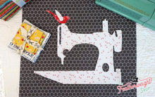 Load image into Gallery viewer, Mini Quilt BLOCK Kit, Farm Girl Vintage Featherweight 1-Block Wallhanging - Flock of Singers Pattern &amp; Diecuts
