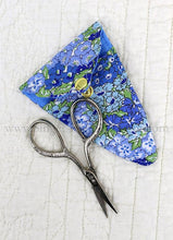 Load image into Gallery viewer, Scissors with Sheath by Liberty of London Quilter's Cotton Fabric - ORCHARD LIGHT BLUE
