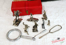 Load image into Gallery viewer, Singer Featherweight 222K Sewing Machine, RED "S" EP758***
