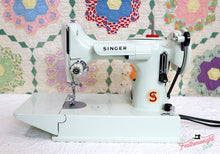 Load image into Gallery viewer, Singer Featherweight 221K Sewing Machine, WHITE EV942***
