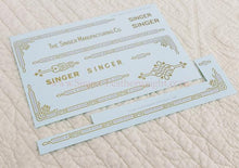 Load image into Gallery viewer, Decals, Gold Celtic Knot Style for the Singer Featherweight 221, 221K Sewing Machine 1933-1937

