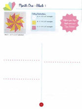 Load image into Gallery viewer, PATTERN BOOK , First Blush Block of the Month from It's Sew Emma Patterns

