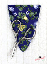 Load image into Gallery viewer, Scissors with Sheath by Liberty of London Quilter's Cotton Fabric - ORCHARD DARK BLUE
