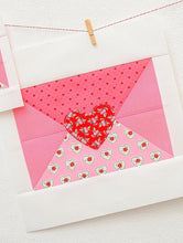 Load image into Gallery viewer, Pattern, Love Note Valentine Quilt Block by Ellis &amp; Higgs (digital download)
