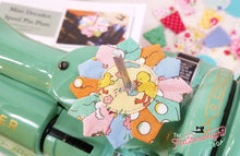 Load image into Gallery viewer, DRESDEN Spool Pin Kit, Pattern + Diecut SCRAPPY HAPPY Fabric Pieces for Featherweight Thread Spool
