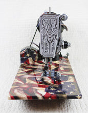 Load image into Gallery viewer, Singer Featherweight 221 Sewing Machine, PATRIOTIC One-Of-A-Kind Specialty - Painted
