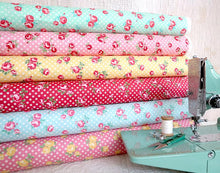 Load image into Gallery viewer, Fabric, Pretty Classic Rose, 30's Collection - FAT QUARTER BUNDLE
