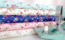Load image into Gallery viewer, Fabric, Strawberry Ribbon Bouquet, 30's Collection - FAT QUARTER BUNDLE

