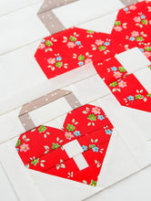 Load image into Gallery viewer, Pattern, Unlock My Heart Valentine Love Quilt Block by Ellis &amp; Higgs (digital download)
