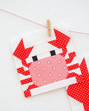Load image into Gallery viewer, Pattern, Nautical Crab Quilt Block by Ellis &amp; Higgs (digital download)
