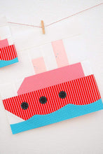 Load image into Gallery viewer, Pattern, Nautical Steamship Quilt Block by Ellis &amp; Higgs (digital download)
