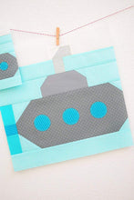 Load image into Gallery viewer, Pattern, Nautical Submarine Quilt Block by Ellis &amp; Higgs (digital download)
