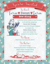 Load image into Gallery viewer, Quilt Kit, "FARM SWEET FARM" Fabric Collection + Applique Templates &amp; Ric Rac - by Lori Holt for Riley Blake
