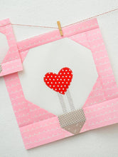 Load image into Gallery viewer, Pattern, Light of My Life Valentine Quilt Block by Ellis &amp; Higgs (digital download)
